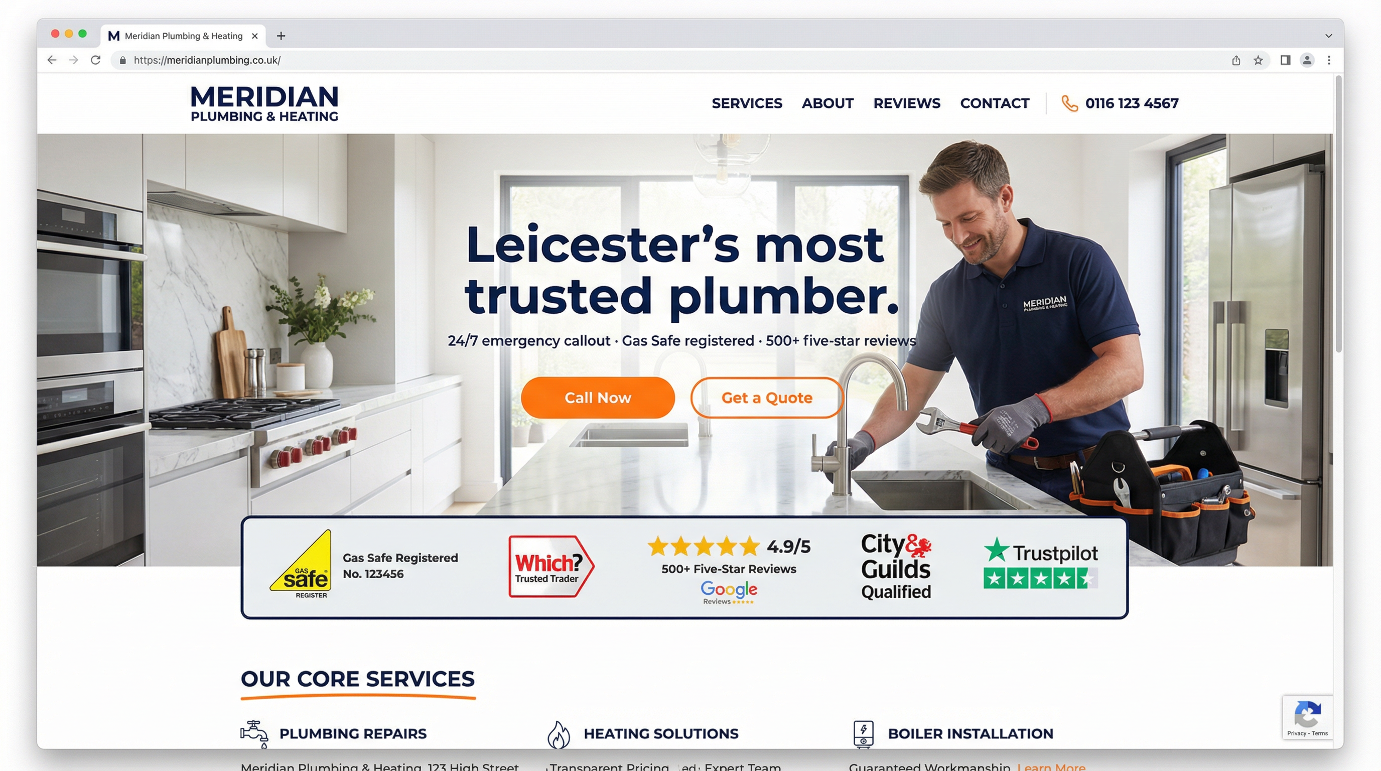 Trades website by Kova Mgmt